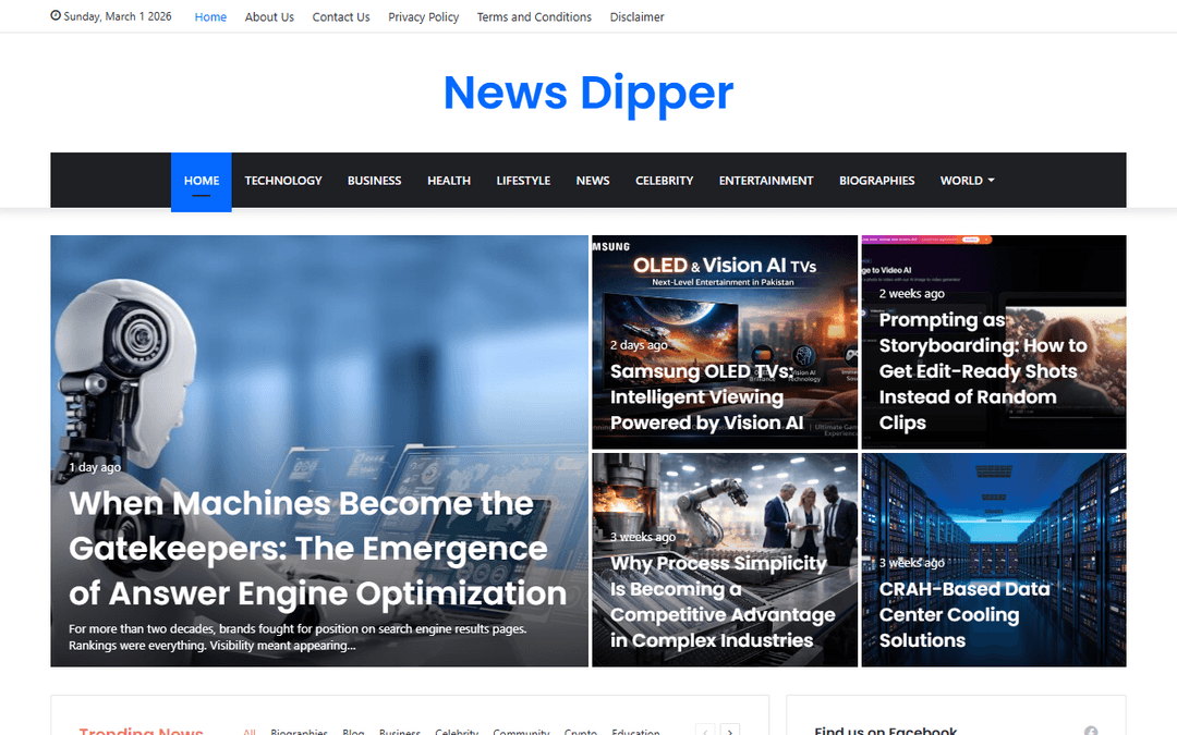 newsdipper.co.uk publisher screenshot