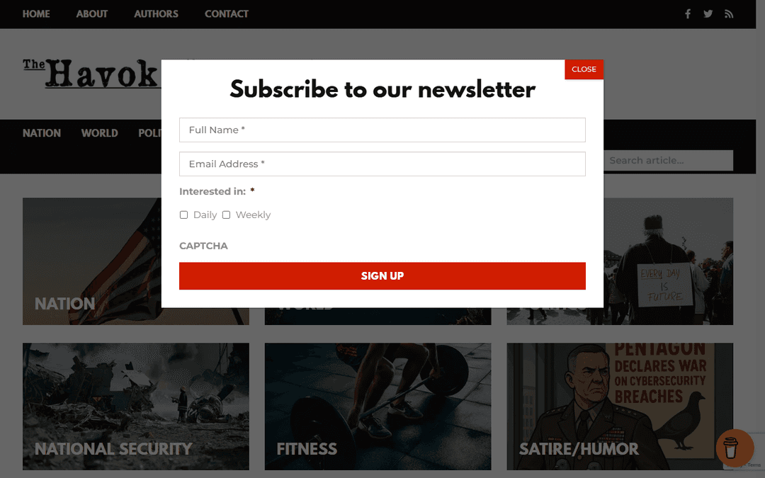 havokjournal.com publisher screenshot