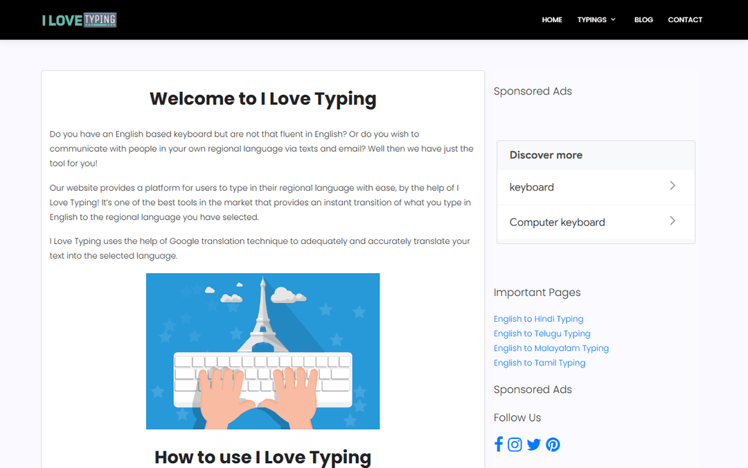 ilovetyping.com publisher screenshot
