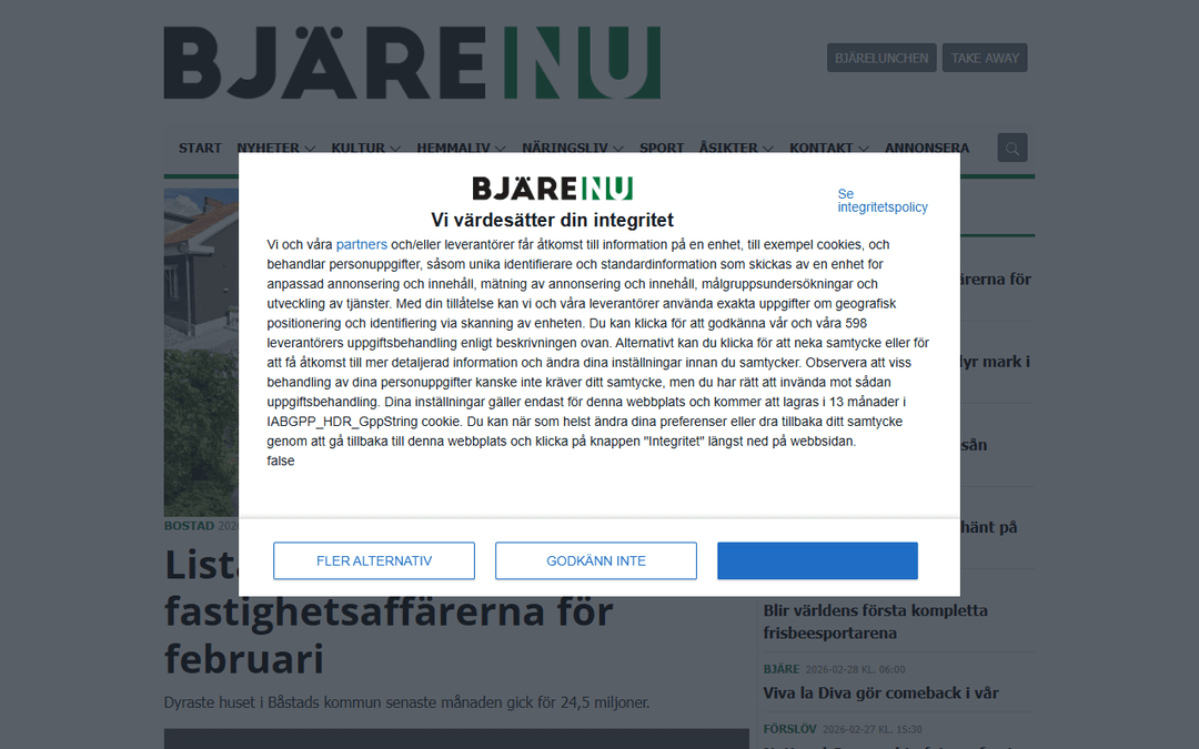 bjarenu.se publisher screenshot