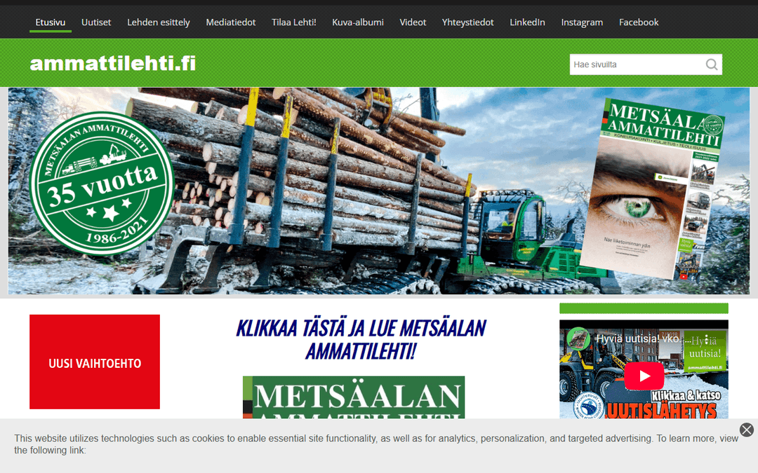 ammattilehti.fi publisher screenshot