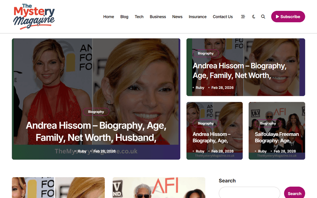 themysterymagazine.co.uk publisher screenshot