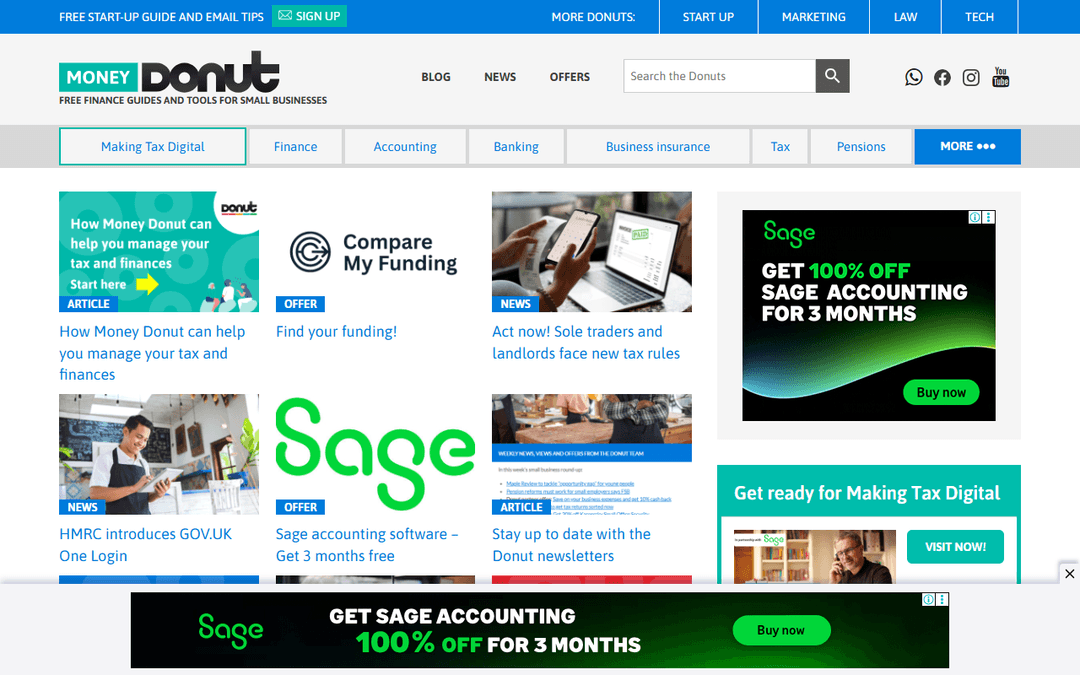 moneydonut.co.uk publisher screenshot