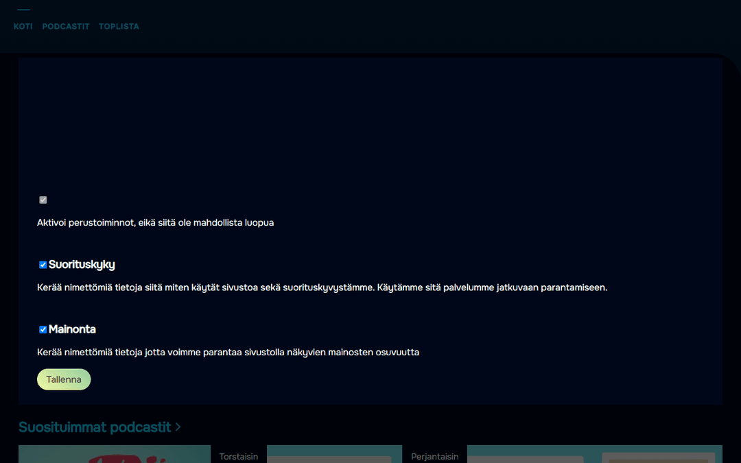 podcast24.fi publisher screenshot