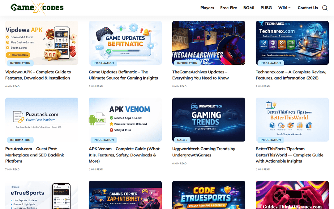 gamexcodes.com publisher screenshot