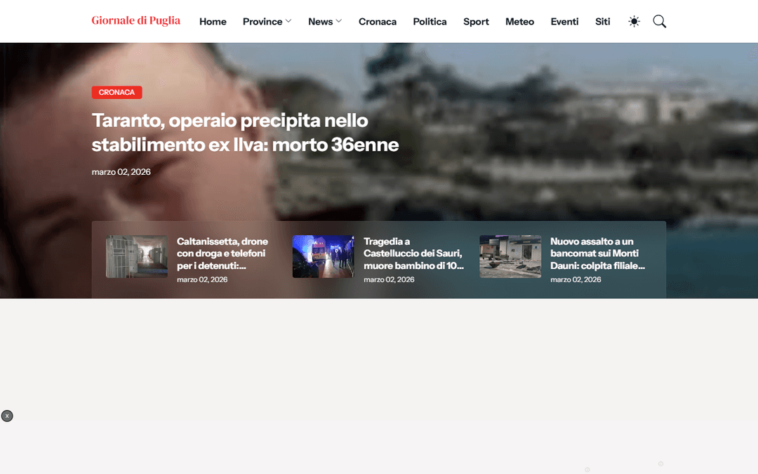 giornaledipuglia.com publisher screenshot