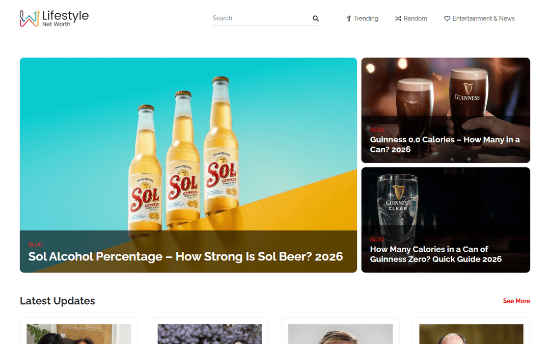 lifestylenetworth.com publisher screenshot