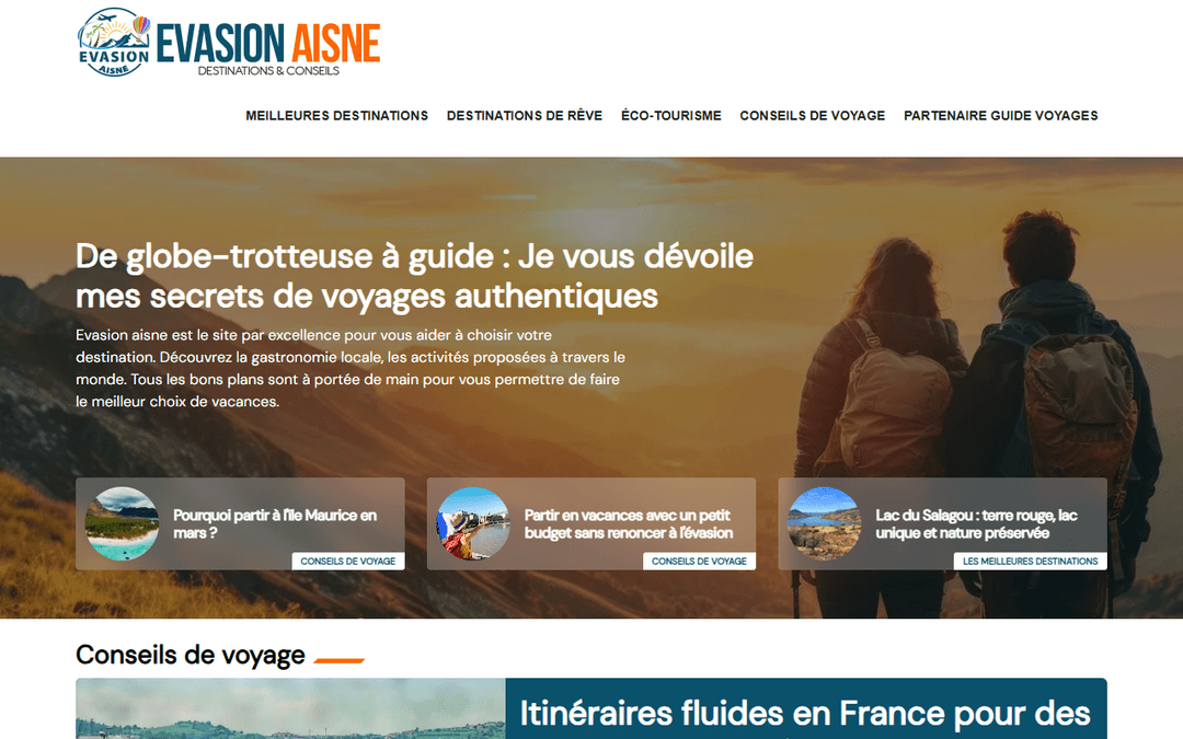 evasion-aisne.com publisher screenshot
