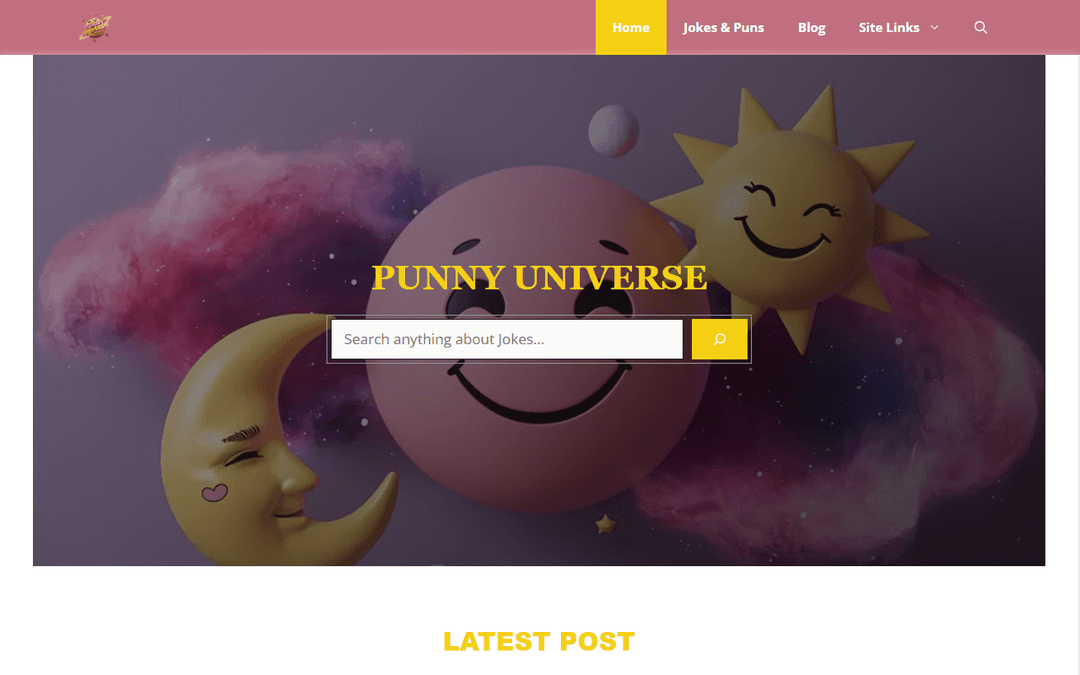 punnyuniverse.com publisher screenshot