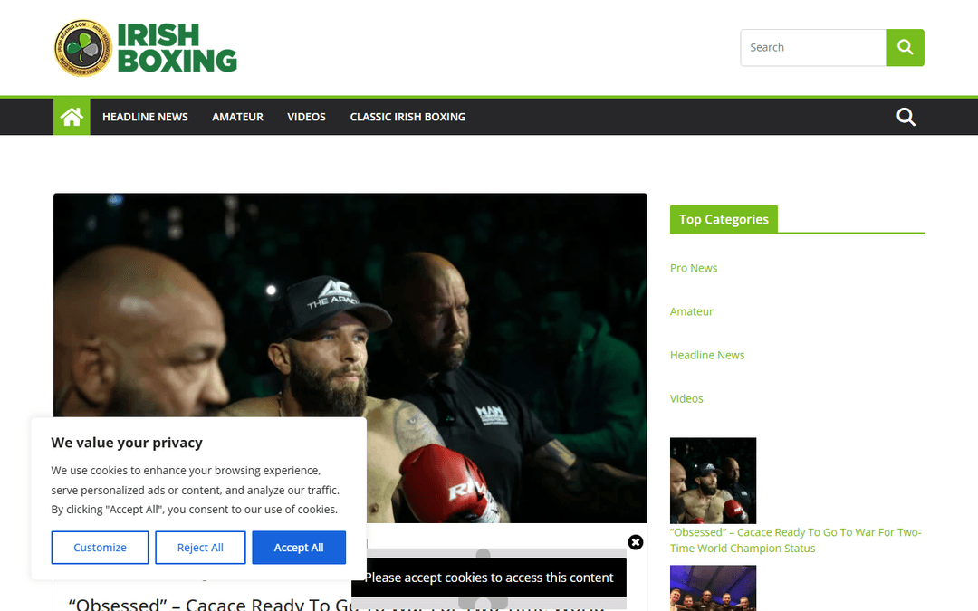 irish-boxing.com publisher screenshot