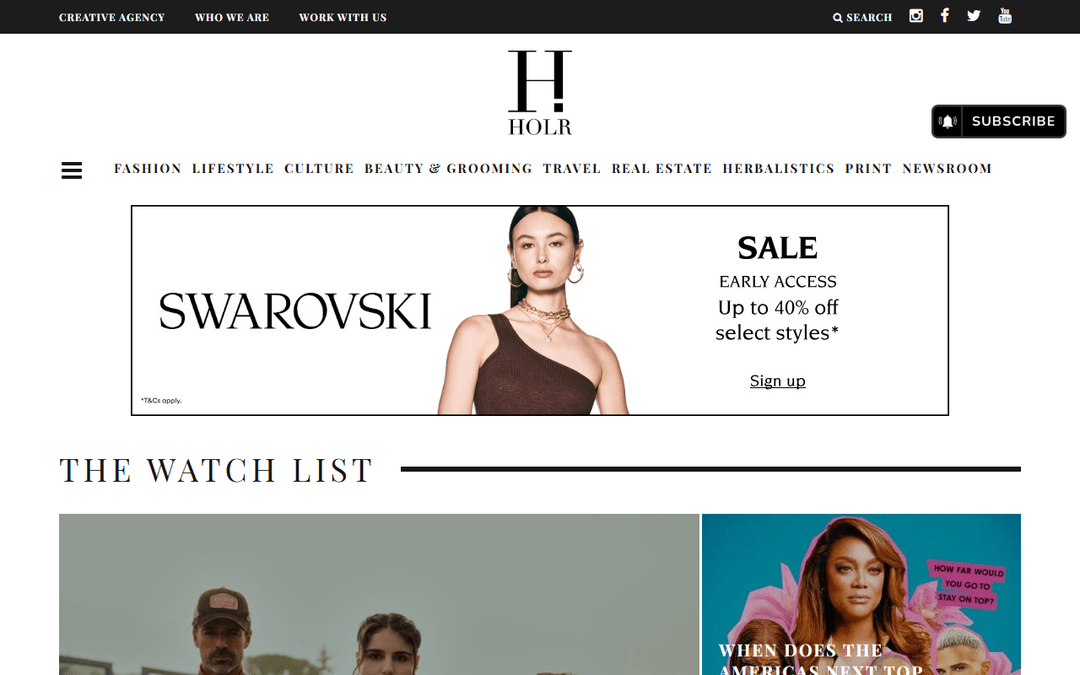 holrmagazine.com publisher screenshot