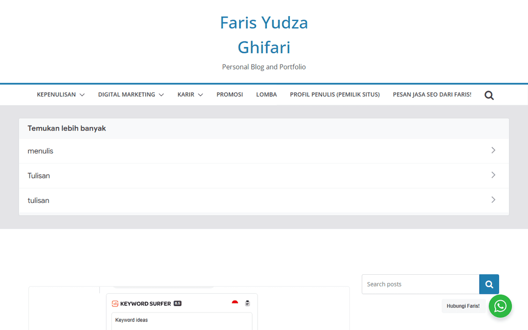 farisyudza.com publisher screenshot