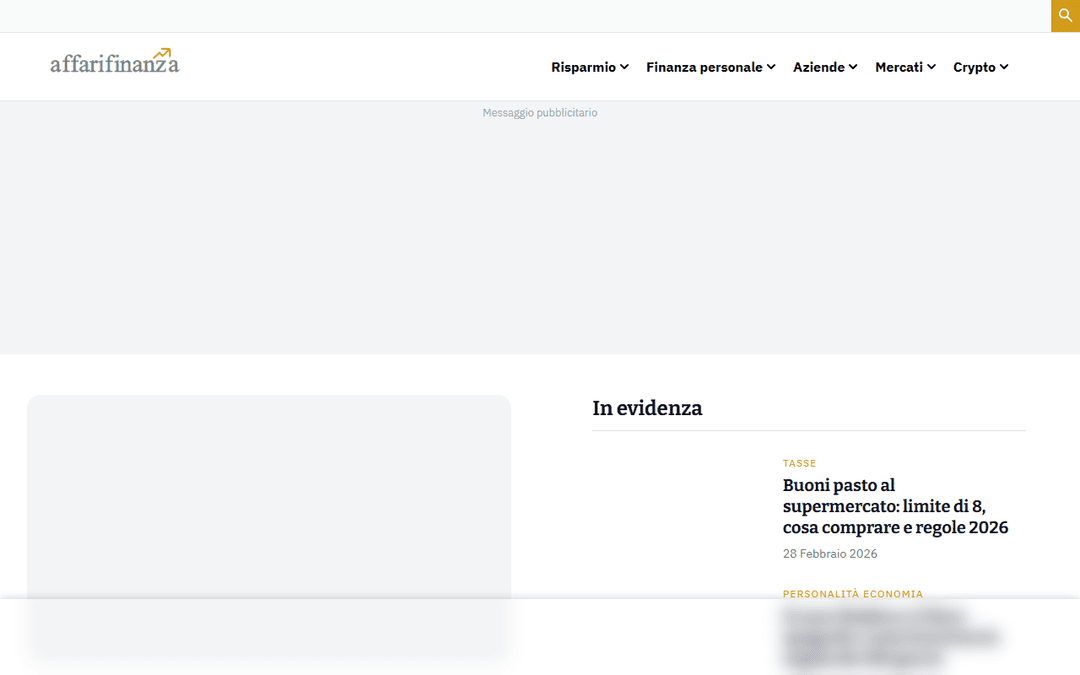 affarifinanza.it publisher screenshot