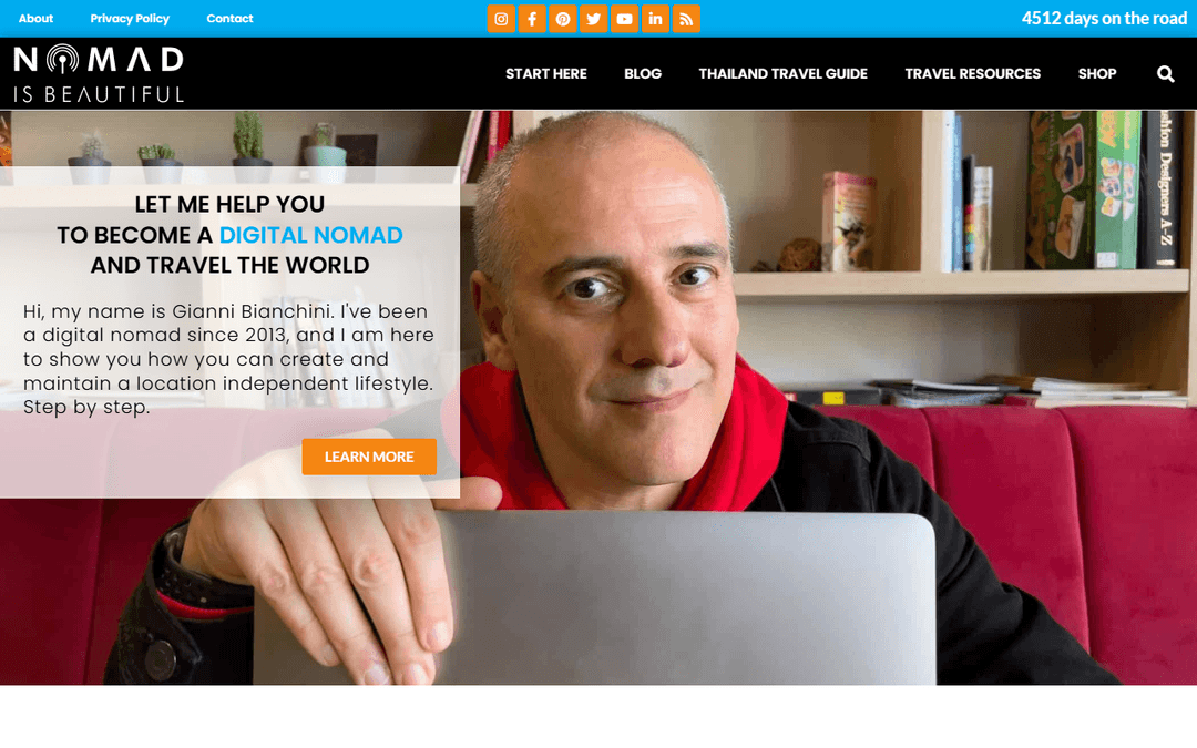 nomadisbeautiful.com publisher screenshot