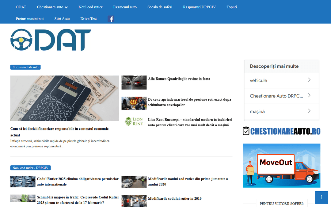 odat.ro publisher screenshot