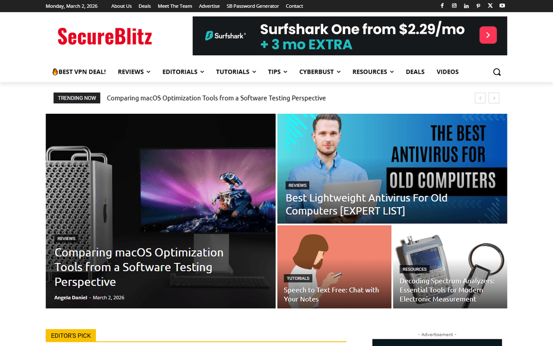 secureblitz.com publisher screenshot