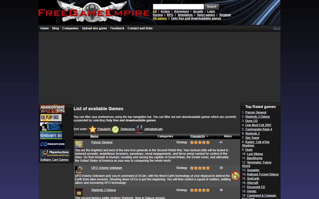 freegameempire.com publisher screenshot