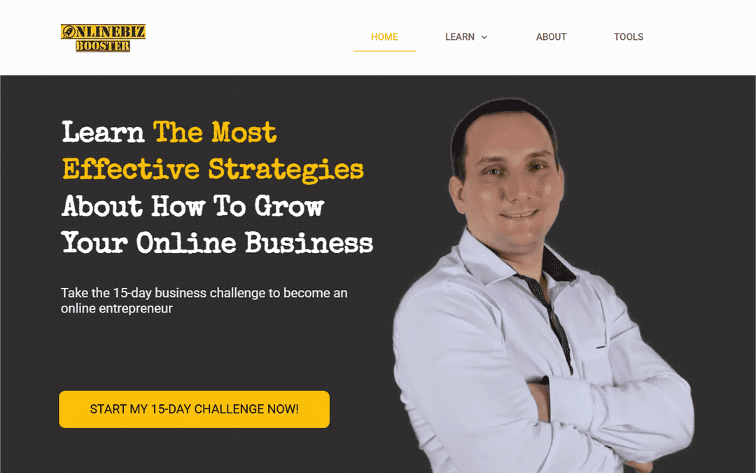 onlinebizbooster.net publisher screenshot