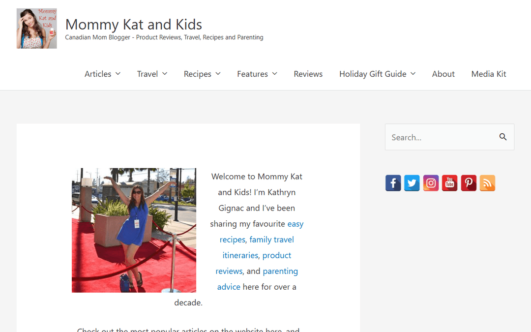 mommykatandkids.com publisher screenshot