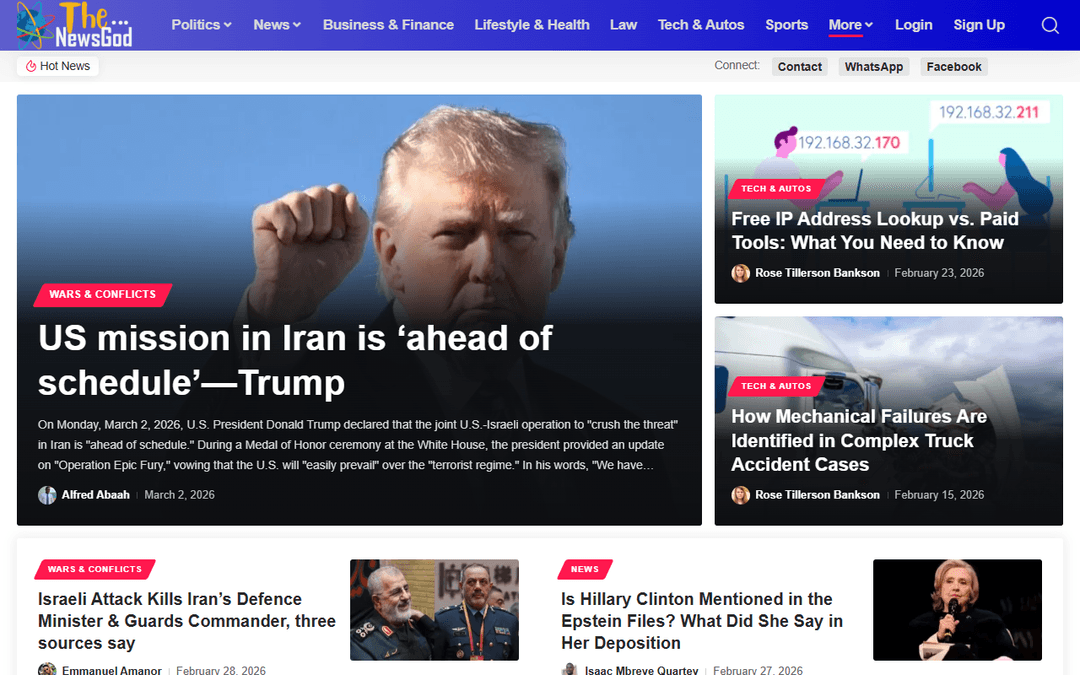 thenewsgod.com publisher screenshot