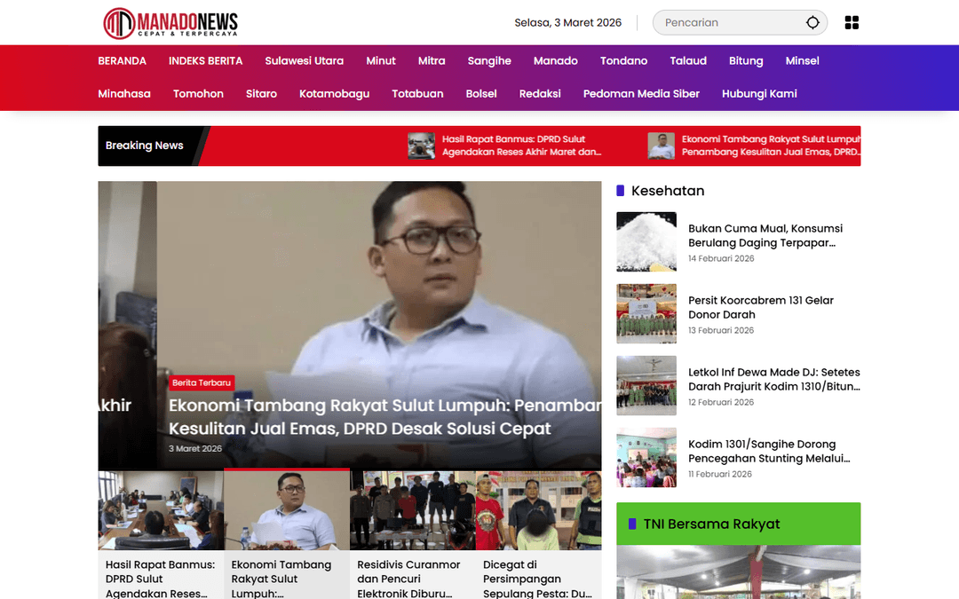 manadonews.co.id publisher screenshot