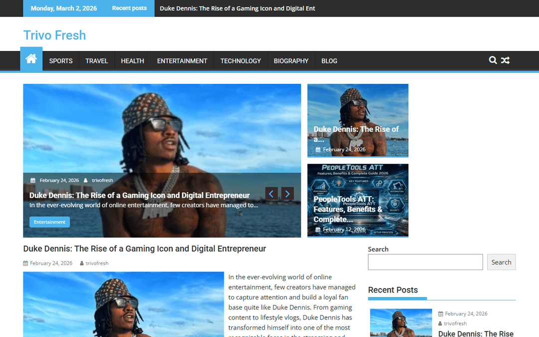 trivofresh.com publisher screenshot