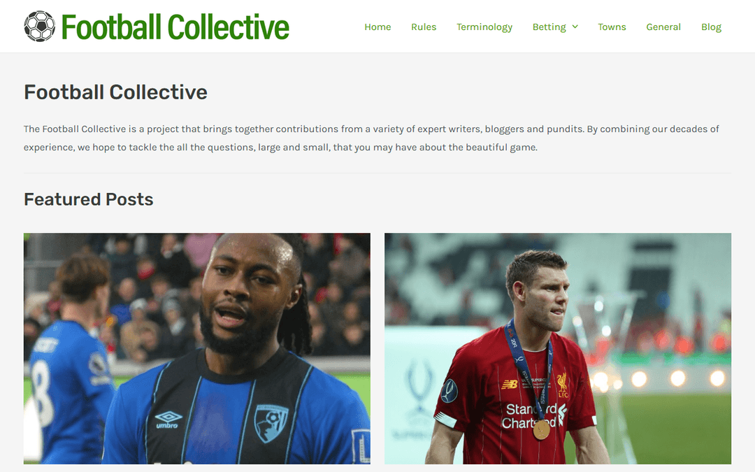 footballcollective.org.uk publisher screenshot