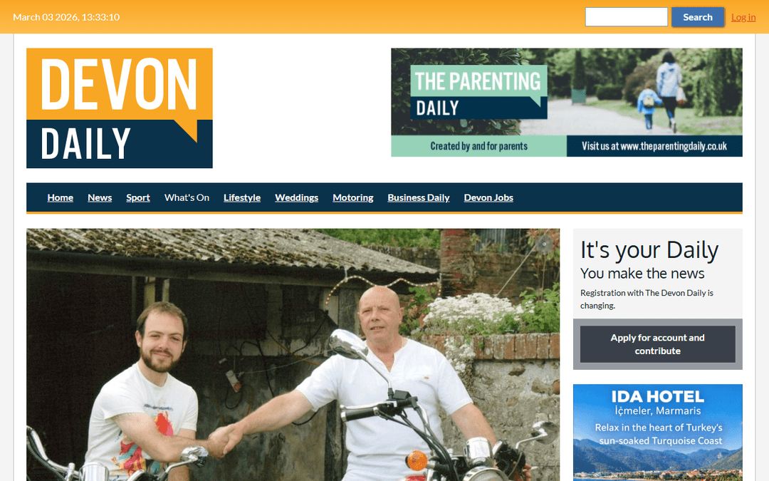 thedevondaily.co.uk publisher screenshot