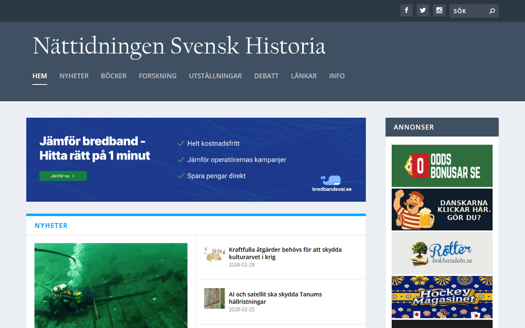 svenskhistoria.se publisher screenshot