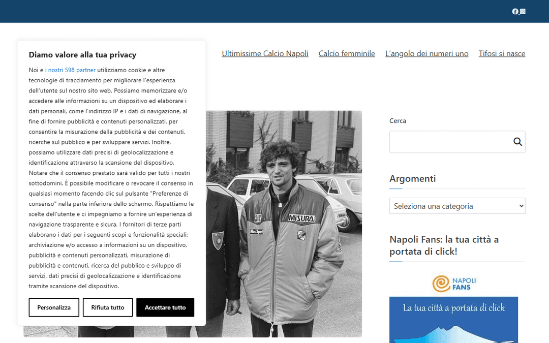 diretta-napoli.com publisher screenshot