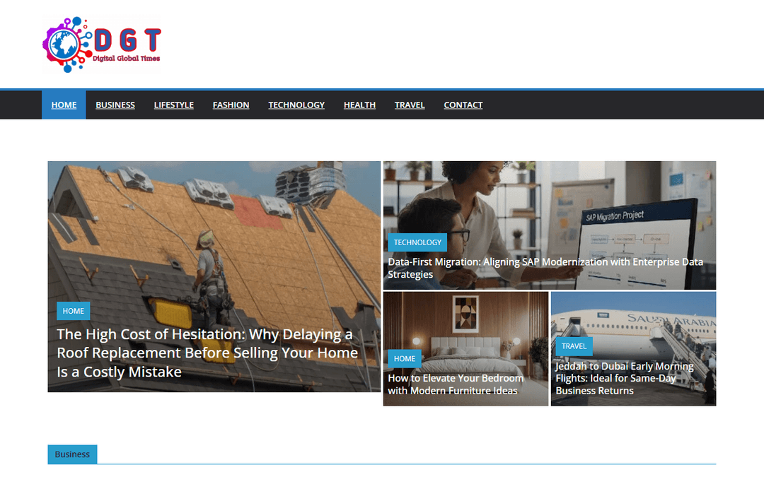 digitalglobaltimes.com publisher screenshot