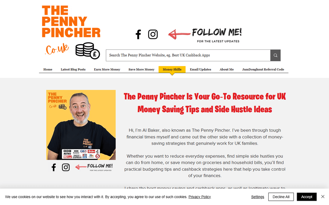 thepennypincher.co.uk publisher screenshot