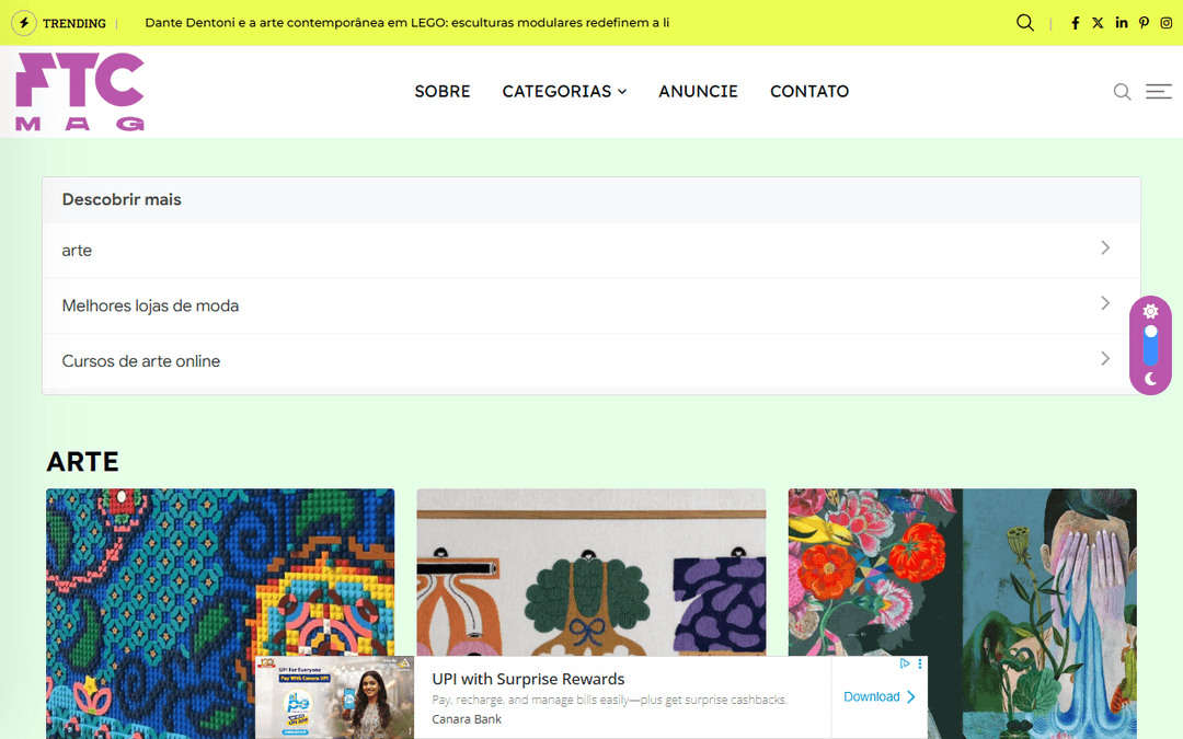 followthecolours.com.br publisher screenshot