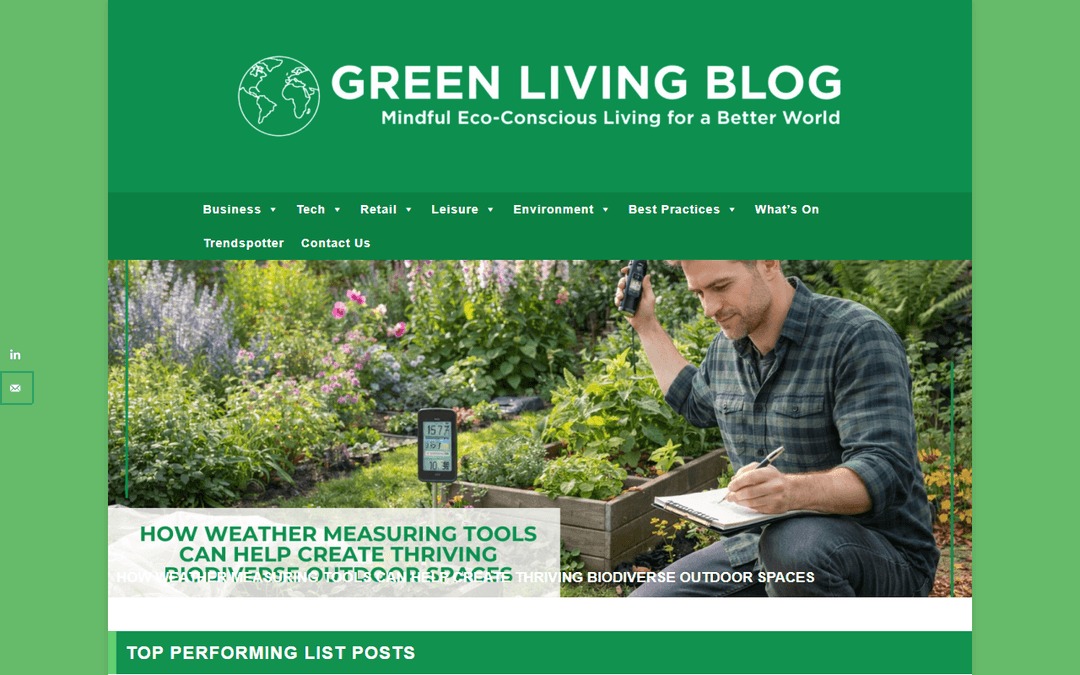 greenlivingblog.org.uk publisher screenshot