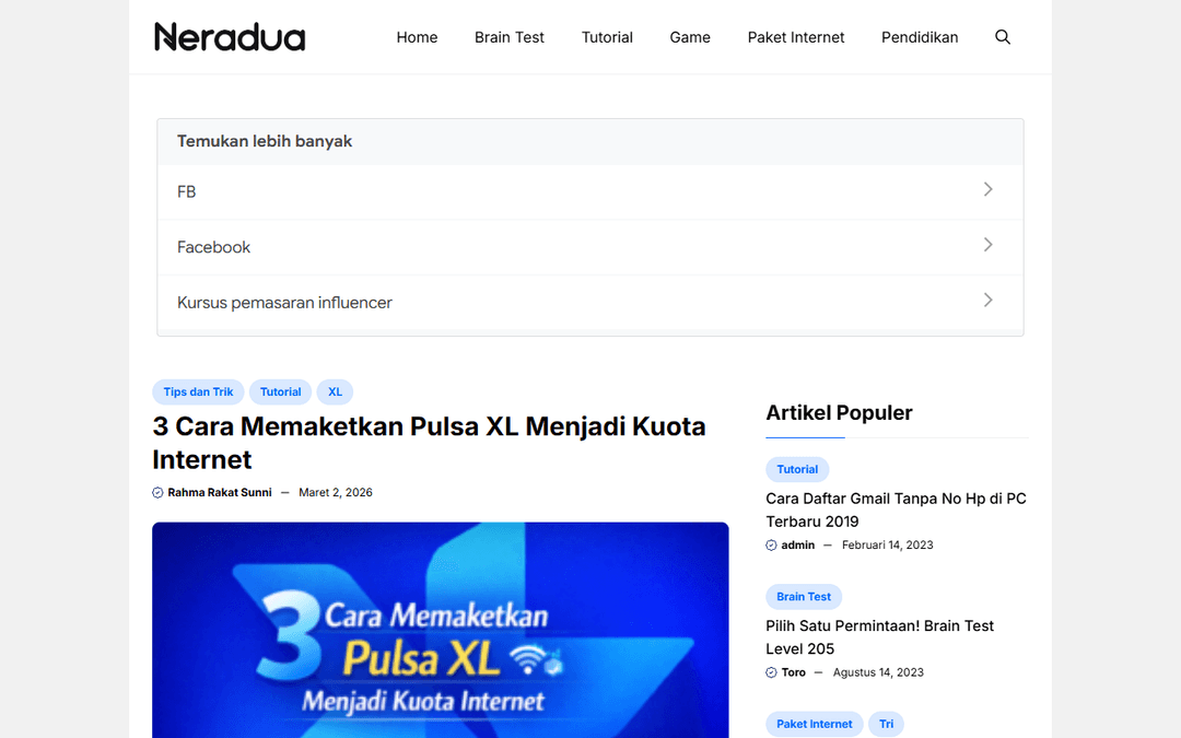 neradua.com publisher screenshot