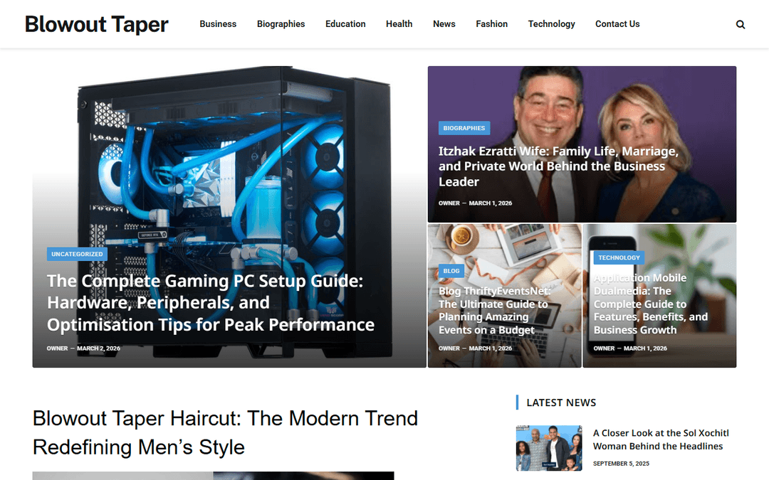 blowouttaper.co.uk publisher screenshot
