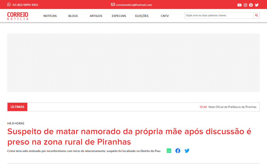 correionoticia.com.br publisher screenshot