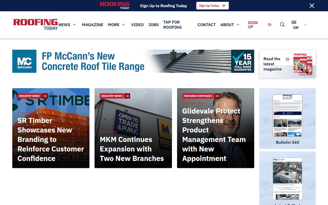 roofingtoday.co.uk publisher screenshot