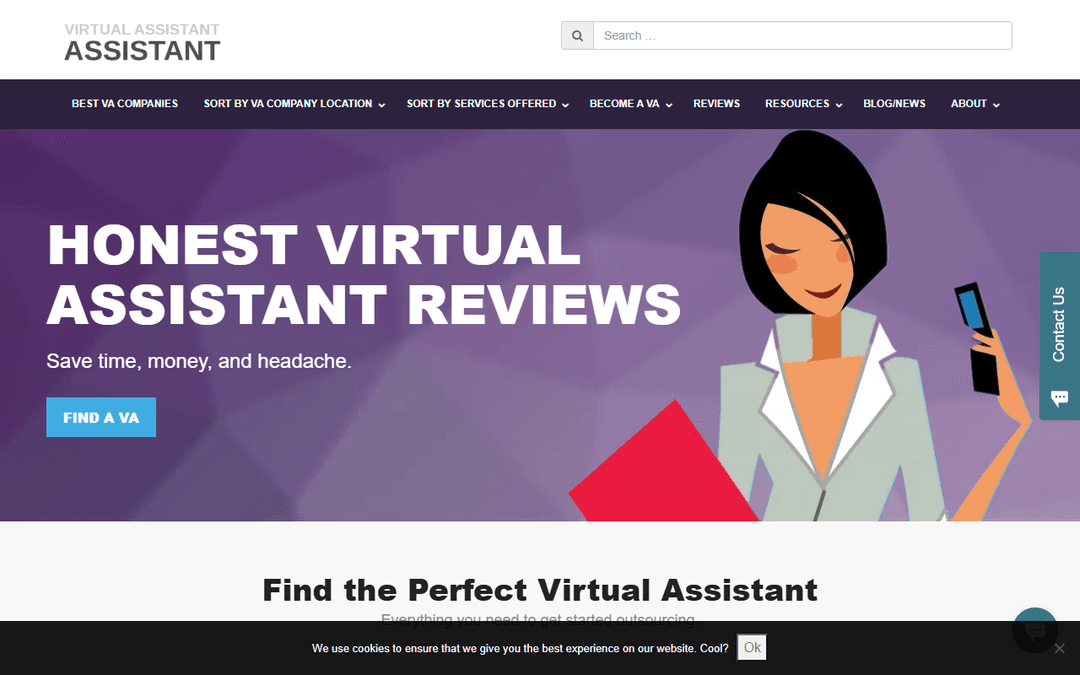 virtualassistantassistant.com publisher screenshot