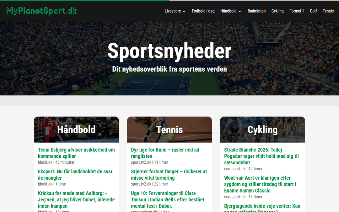myplanetsport.dk publisher screenshot