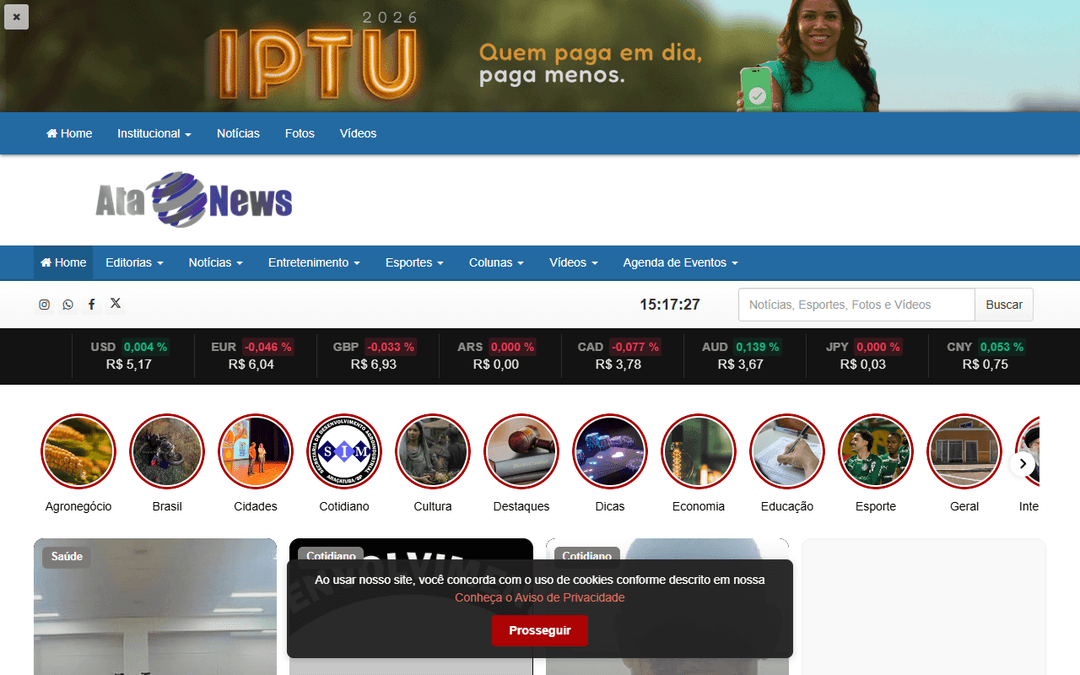 atanews.com.br publisher screenshot