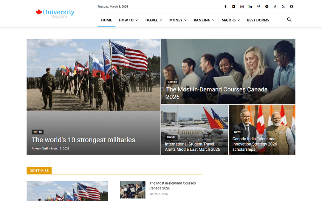 universitymagazine.ca publisher screenshot