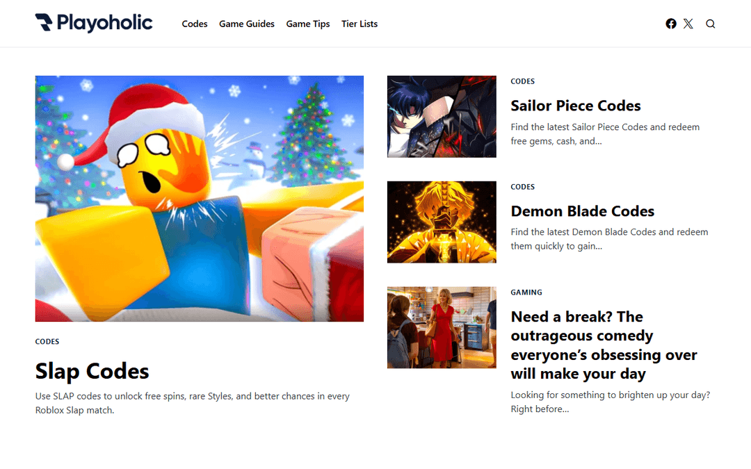 playoholic.com publisher screenshot
