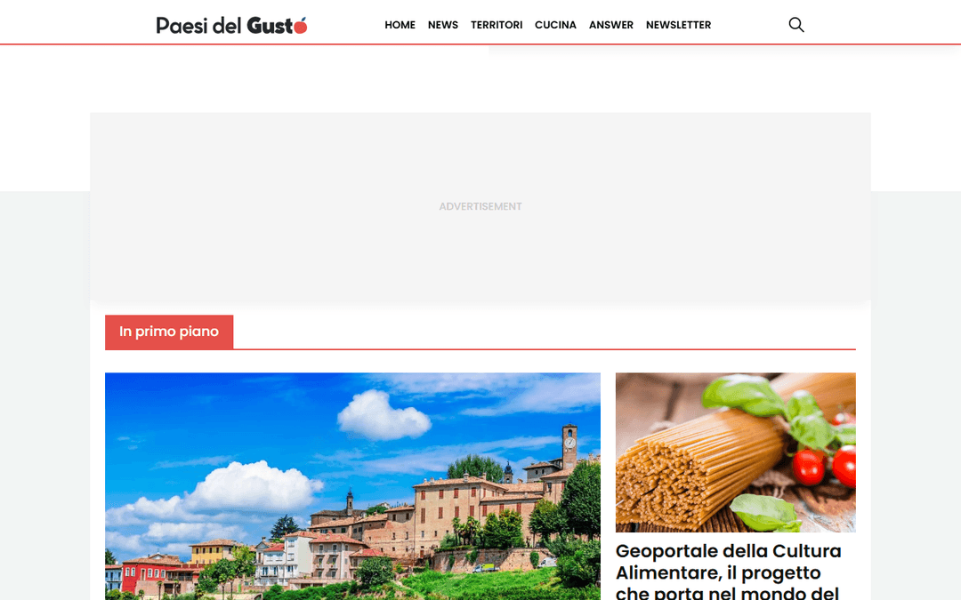 paesidelgusto.it publisher screenshot
