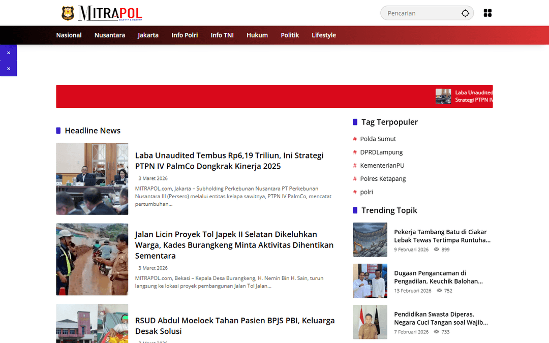 mitrapol.com publisher screenshot