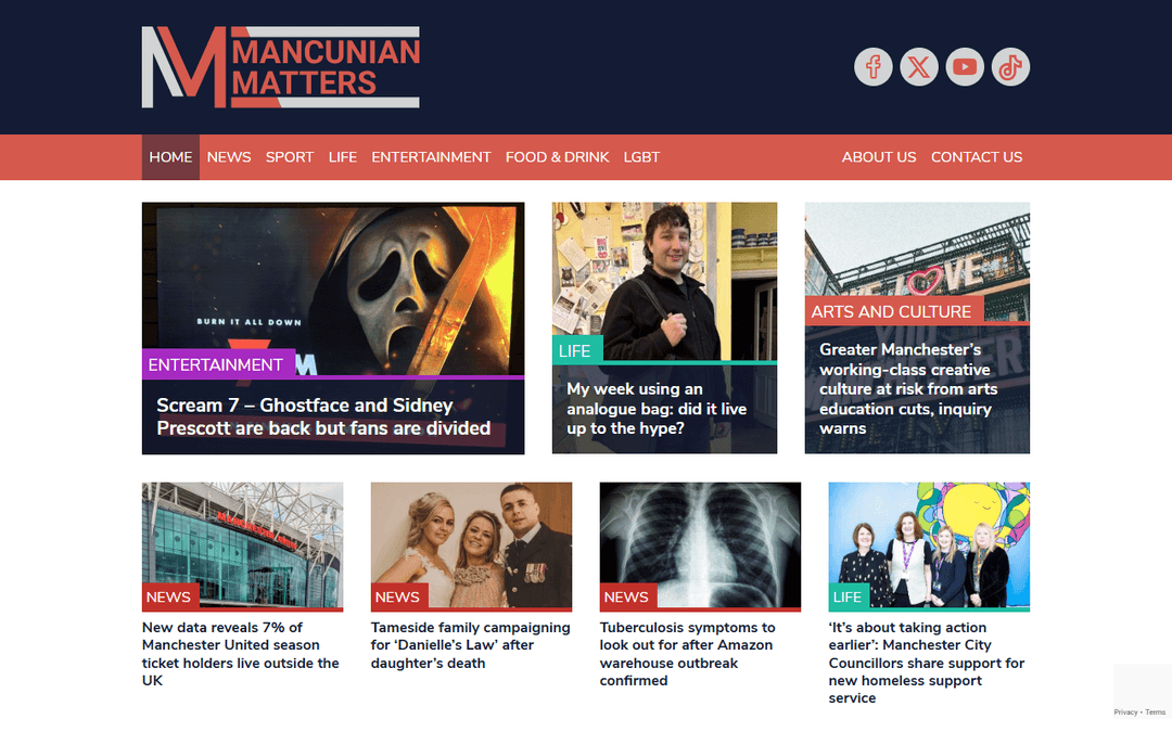 mancunianmatters.co.uk publisher screenshot