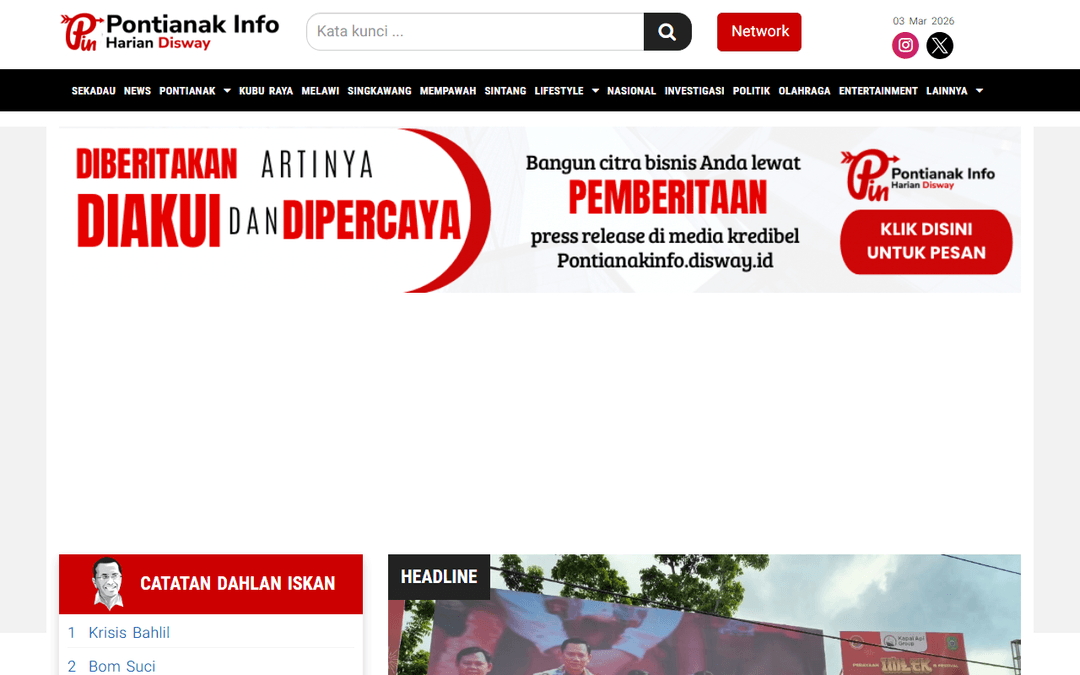pontianakinfo.disway.id publisher screenshot