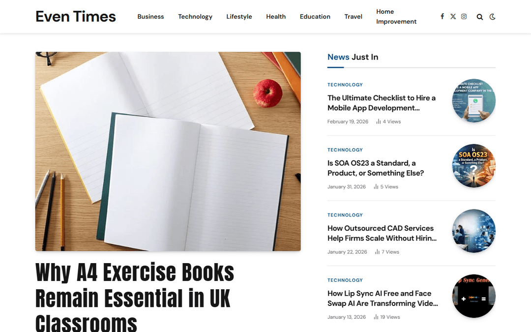 eventimes.co.uk publisher screenshot