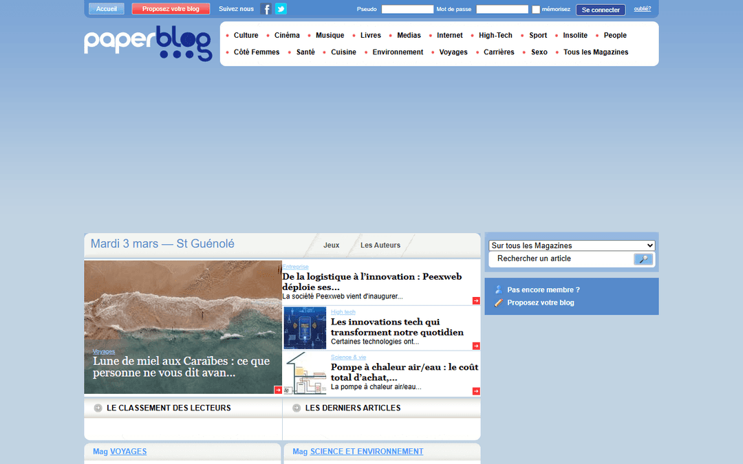 paperblog.fr publisher screenshot