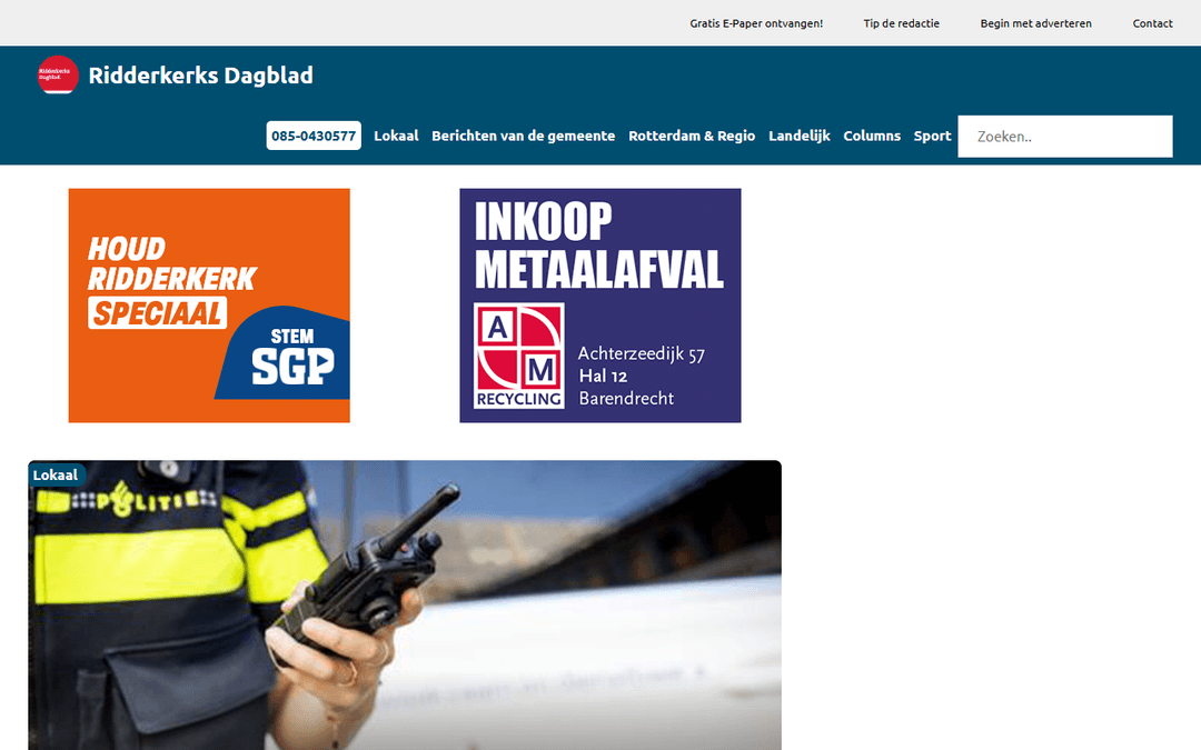 ridderkerksdagblad.nl publisher screenshot